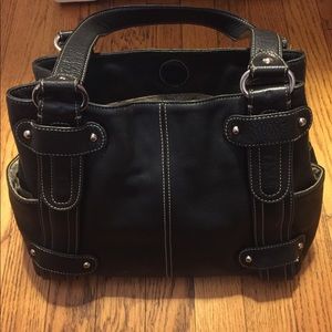Tignanello Black Leather Shoulder Bag